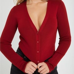 BNWT Garage Kendra cardigan with rolled hem